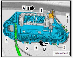 Volkswagen ID.4. Removing and installing mounting bracket
