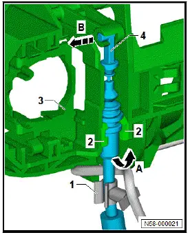 Volkswagen ID.4. Removing and installing mounting bracket