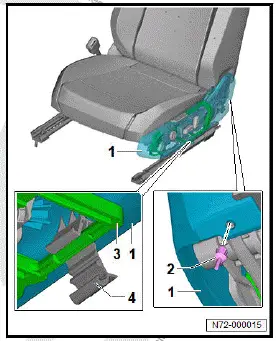 Volkswagen ID.4. Removing and installing outer seat trim