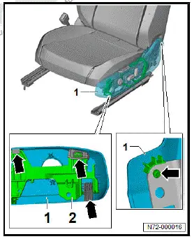 Volkswagen ID.4. Removing and installing outer seat trim