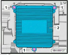 Volkswagen ID.4. Removing and installing output module 1 for LED headlight [A27]/[A31]