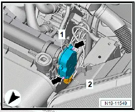 Volkswagen ID.4. Removing and installing control motor for radiator roller blind [V711], ID.3 