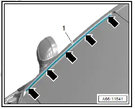 Volkswagen ID.4. Removing and installing retaining strip