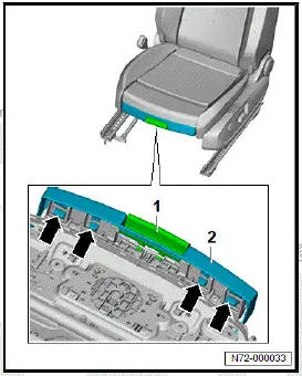 Volkswagen ID.4. Removing and installing seat depth adjuster