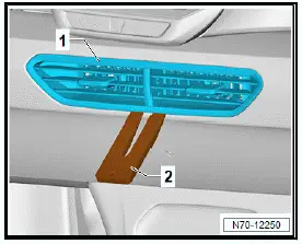 Volkswagen ID.4. Removing and installing centre vent 