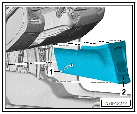Volkswagen ID.4. Removing and installing tunnel support cover 