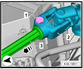 Volkswagen ID.4. Removing and installing steering column 