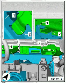 Volkswagen ID.4. Removing and installing steering column 