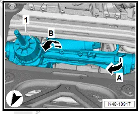 Volkswagen ID.4. Removing and installing steering rack, left-hand drive