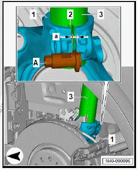 Volkswagen ID.4. Removing and installing wheel bearing housing
