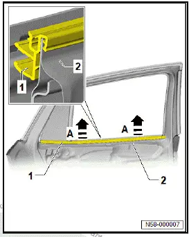 Volkswagen ID.4. Removing and installing window slot inner seal