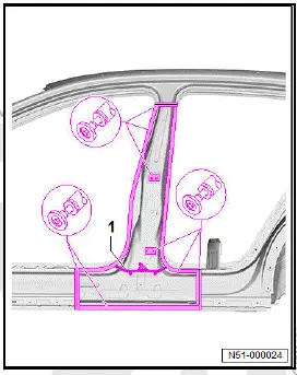 Volkswagen ID.4. Renewing B-pillar
