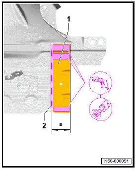 Volkswagen ID.4. Renewing front right longitudinal member, part section