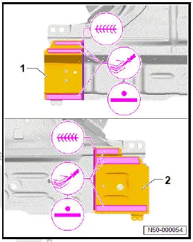 Volkswagen ID.4. Renewing front right longitudinal member, part section