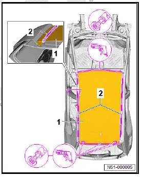 Volkswagen ID.4. Renewing roof - vehicle without glass panel