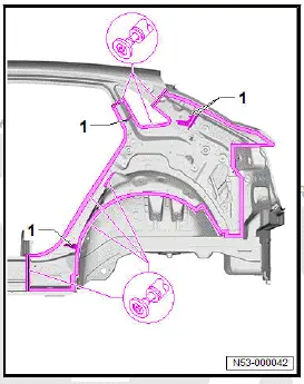 Volkswagen ID.4. Renewing side panel, part section