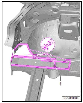 Volkswagen ID.4. Renewing longitudinal member cover plate
